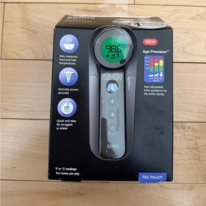 Braun No Touch Battery-Powered Thermometer NEW sealed